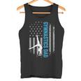 Gymnastics Dad Gymnast Father Parent American Flag Sports Tank Top