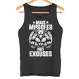 Hacer Músculos No Excusas Entrenamientos Gimnasio Cotizaciones Gimnasio Fitness Camiseta sin mangas
