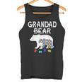 Hombre Grandad Bear Autism Awareness Autism Papa Daddy Camiseta sin mangas