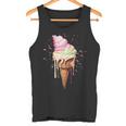 Ice Cream Melting Ice Cream Cone In Pastel Colours Tank Top