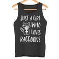Just a Girl Who Loves Raccoons Cute Raccoon Lover Tank Top