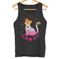 Lesbian Astrology Cat Moon Phases Lesbian Flag Tank Top