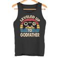 Leveled Up To Godfather Retro Promocionado A Padrino Regalo Camiseta sin mangas