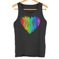 LGBTQ Pride I Love You Hand Sign Rainbow Heart ASL Ally Tank Top