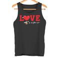 Love Is In The Air Flying Hot Air Balloon Tank Top