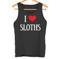 I Love Sloths I Heart Sloths Three Toed Tree Sloth Lover Tank Top
