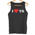 I Love Ts I Heart Ts Y2k Aesthetic Red Heart Camiseta sin mangas
