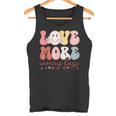 Love More Worry Less Smile Face Heart Happy Valentine's Day Tank Top