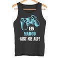 A Marco Gibt Never Up Personalised Gamer Tank Top