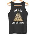 Merry Christmas Pug Dog Star Christmas Tree Tank Top