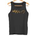 Motorcycle Heartbeat Biker Ecg Line Frequency Motorcyclist Tank Top