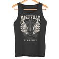 Nashville Tennessee Alas De Guitarraintage Sin Mangas Camiseta sin mangas