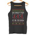 Oh What Fun It Is To Run Christmas Jumper Tank Top