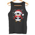 Penguin Christmas Santa Claus Cute Penguin Love Tank Top