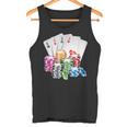 Poker Gambling Game Cards Chips Casino Poker Tank Top