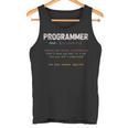 Programmer Definition Computer Skills Programmer S Tank Top