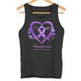 Purple Heart Butterfly Hope For A Cure Alzheimer's Awareness Tank Top