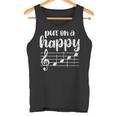 Put On A Happy Face Music Gráfico Divertido Para El Músico Camiseta sin mangas