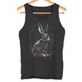 Rabbit Drawing Abstract Animal Art Geometric Graphic Hare Tank Top