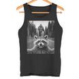 Raccoon Bigfoot Selfie Tank Top - Fun Woodland Theme for Adventurers