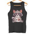 Raccoon Cookie Lover | Small Adult Tank Top - Fun & Cute Style