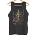 Raccoon Samurai Anime Cartoon Japanese Ninja Japan Tank Top