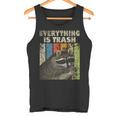 Retro Raccoon Camping Tank Top - Quirky Trash Lover Theme