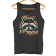 Retro Raccoon Tank Top - Live Fast, Eat Trash Theme