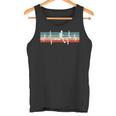 Retro Running Marathon Jogging Heartbeat Ecg Runner Motif Tank Top