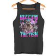 Rizz Em With The Tism Retrointage Raccoon Meme Tank Top