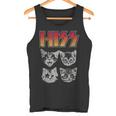 Hiss Cat Cats Kitten Rock Music Cat Lovers Hiss Tank Top