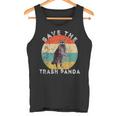 Save the Trash Panda | Raccoon Retro Sunset Tank Top