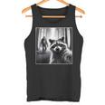 Scared Raccoon Selfie Tank Top - Funny Sasquatch Bigfoot Gift