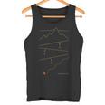 Ski One Line Line Skiing Modern Mountain Ski Top Tank Top