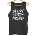 Sport Ist Mord Anti Unsporty Knife Lazy Retro Tank Top