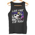 Street Cats Trash Pandas Enthusiasts Live Fast Eat Trash Panda Raccoon Opossum Enthusiasts -Adults Cotton Blend Tank Top