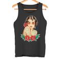 Tatuado Pin-Up Chica Bastante Modelo Tradicional Tatuaje Flash Camiseta sin mangas