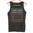 Tavë Kosi Nutrition Facts Albanian Foodie Albania Food Lover Tank Top