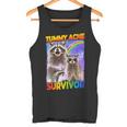Tummy Ache Survivor Raccoon - Fun Unisex Small Tank Top