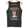 Ugly Xmas Sweater Christmas Beavers Lover Tank Top