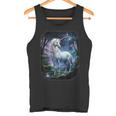 Unicorn Standing In The Forest Fantasy Nature Universe Tank Top