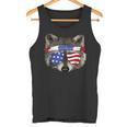 USA Patriotic Raccoon Tank Top for July 4th | Fun Trash Panda Design
