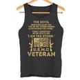 USMCeteran I Am The Storm Gold Foil Effect Tank Top