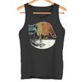 Vintage Raccoon Tank Top - Retro Trashpanda Moon Design