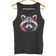 Watercolor Raccoon Kids Tank Top - Modern Collarless Tee