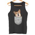 Welsh Corgi Pembroke Chest Pocket For Dog Owners Tank Top