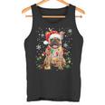 Xmas Lighting Santa French Bulldog Dog Christmas Tank Top