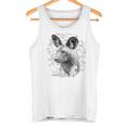 African Wild Dog Close-Up On Vintage Africa Map Safari Theme Tank Top