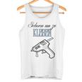 Born To Stick Motif For All Fans Of Diy & Crafts Gray Tank Top