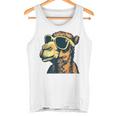 Camel With Sunglasses Gray Tank Top